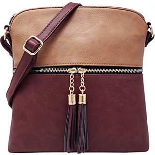 Solene Letv?gts Medium Crossbody-pung med kvast Crossbody-tasker i perfekt st?rrelse til daglig brug - LP062 (Stone-C.berry5)