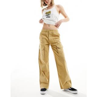 Vans - Arroyo Wide Leg Cargo Trousers, Woman, Brown, Size: 24 - Brown - 24