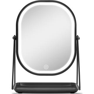 Gillian Jones Mirror With LED Light and Tray - Black