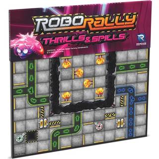 Renegade Game Studios: Robo Rally - Thrills & Spills Expansion - Strategi Programmeret Movement Board Game Racetrack Nye gitter i alderen 12+ 2-6