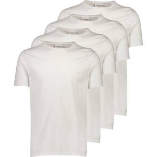 Cotton 4-pak T-shirts, White, XXL
