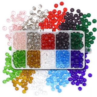 8mm briolette glasperler til smykker, der fremstiller facetterede Rondeelle farverige krystalafstand perler forskellige farver til armbånd halskæ