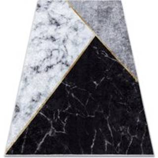 MIRO 51330.804 tæppe skal vaskes Marmor, geometrisk skridsikker - grå 160x220 cm