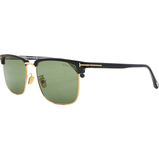 TOM FORD Mand FT0997-H Hudson-02 01N Solbriller Plast Sort Grøn Firkantet Normal