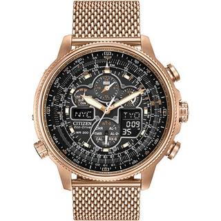 Citizen JY8033-51E Navihawk A-T Rose Gold Tone Mesh Bracelet Watch - W38188