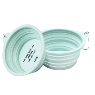 CarryMe! Hopfällbar Mat & vattenskål för hund - 600 ml 16 x 11 cm