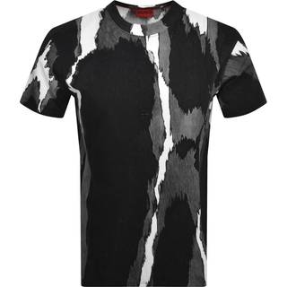 HUGO Herren T-Shirt schwarz gemustert