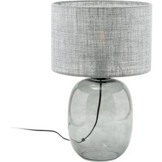 Bordlampe Melody TK Lighting, Aluminium/grå/zink, Stue/spisestue, Tekstil/stof/silke