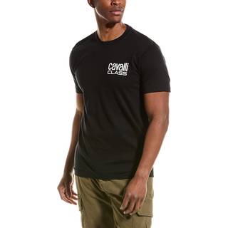 Cavalli Class Black Cotton T-Shirt