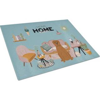 Caroline's Treasures CK7918LCB Dogue de Bourdeaux Sweet Home Glass Cutting Board Stor dekorativt tempereret glas køkkenskæring og serveringsplade