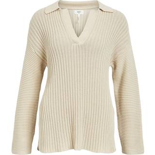 OBJECT - Beige - Objgikoni L/S Loose Knit Pullover 1 - X-Small