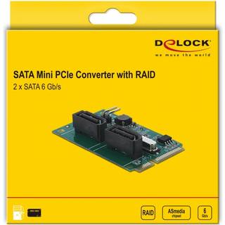 DeLOCK - Storage Controller (RAID) - SATA 6Gb/s - PCIe 2.0 Mini Card