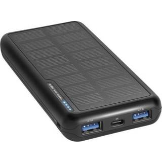 SBS 10 000 mAh powerbank med solenergi ➞ På lager - klar til levering og afhentning
