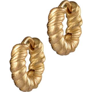 ANNI LU Cable Hoop Øreringe 18 kt. Forgyldt Messing 212-30-38 - Dame - Brass