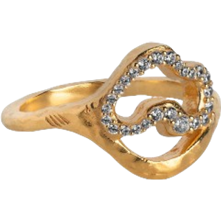 ENAMEL Copenhagen Ring - Vera - Clear/Gold Colour