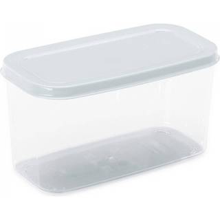 Opbevaringskrukke Nordiska Plast Cook It, glasklar/hvid, 1.25 liter
