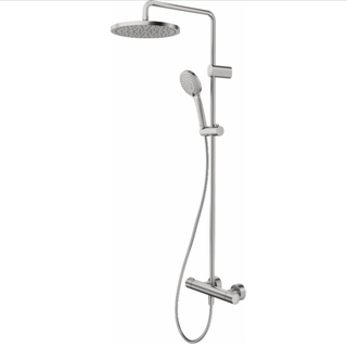 Duravit Wave brusesystem 1000 med hånd- og hovedbruser i rustfrit stål