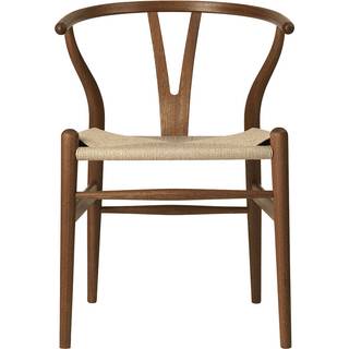 Carl Hansen - CH24 Y-stolen, Mahogny, Oljad, Naturflätad - Spisebordsstole - Hans J. Wegner