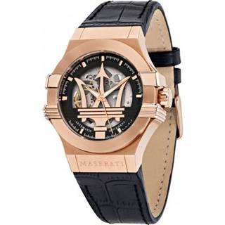 Maserati R8821108053 Potenza Automatic Black Leather Strap Watch - W81154