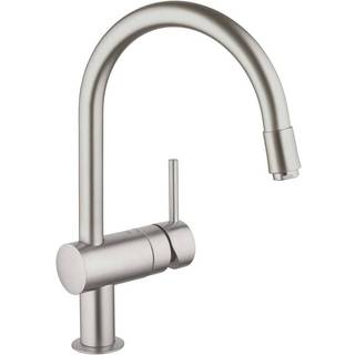 Grohe Minta køk.bat. med C-udtrækstud. 1-grebs. supersteel 32918DC0