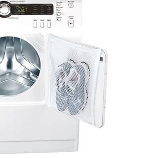Smart Design Sneaker Dryer & Wash Bag m/ elastiske stropper - Holdbart stof - til sko t?j & vaskeri - hjemmeorganisation (15,5 x 15,5 tommer) [hv