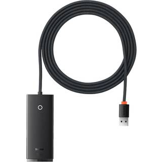 Baseus Lite Series USB do 4x USB 3.0 2m (black) USB hub - USB 3.0 - 4 ports - Sort