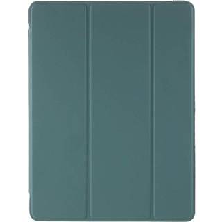 iPad 9.7 (2018-2017) / iPad Air / iPad Air 2 Tri-Fold Flip Cover m. Fleksibel Bagside - Mørkegrøn