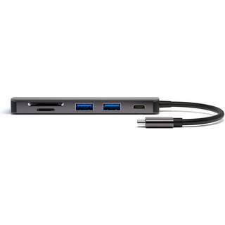 DeX 6-i-1 USB-C Hub/Dock til MacBook/laptop/smartphone - Grå