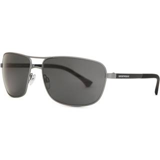 Emporio Armani EA2033 313087 64 Solbriller Mænd Silver - Gunmetal Rubber - 64mm