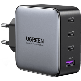 UGREEN Nexode 100W USB-C PD GaN - 4-Port Vægoplader - Sort