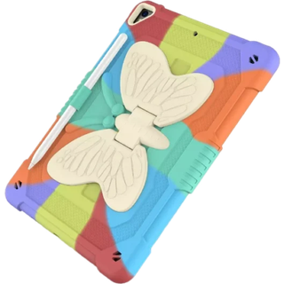 iPad 10.2" (2021 / 2020 / 2019) Butterfly Kickstand Børne Cover - Regnbue V1