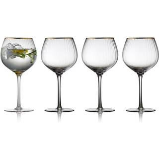 Lyngby Glas Palermo Gold gin & tonicglas 65 cl 4-pak Klar/Guld