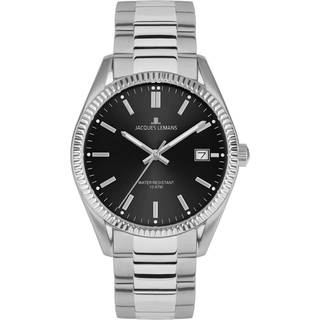Jacques Lemans 50-3A Herrenuhr Derby Edelstahl/Schwarz