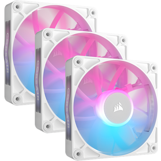 Corsair iCUE LINK RX120 RGB 3-pack - Kabinet køler - 120mm - Hvid med RGB - 36 dBA