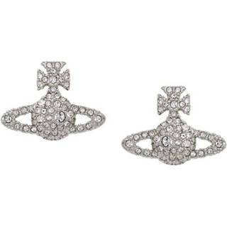 Vivienne Westwood Silver Grace Crystal Bas Relief Stud Earrings - Silver