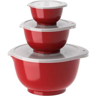 Rosti NEW Margrethe sæt med skåle 0,25 + 0,75 + 3 liter, rød