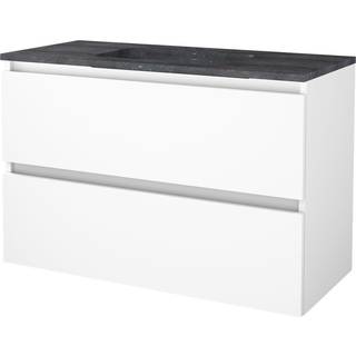 Sanibell Basicline badeværelsesmøbel 100x46cm, Hvid højglans