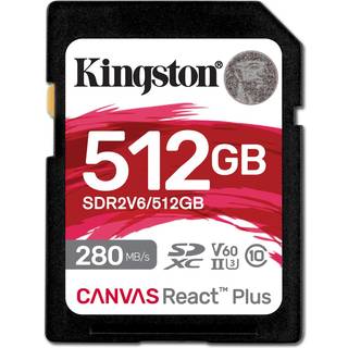 Kingston Canvas React Plus V60 SD - 280MB/s - 512GB