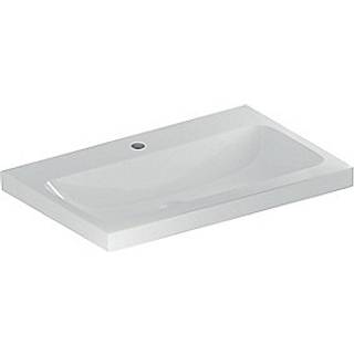 Geberit iCon Light håndvask: B=75cm, T=48cm, Hanehul=Midtpå, Overløb=Uden, Hvid