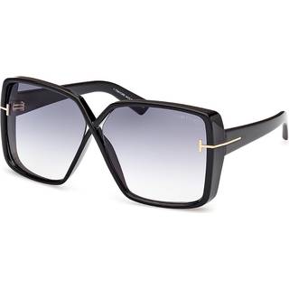 TOM FORD Kvinde FT1117 YVONNE 01B Solbriller Injiceret Sort Grå Sommerfugl Normal Skygge