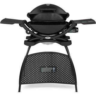 Weber Q2200 gasgrill med sort låg og stand -
