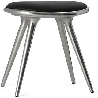 Mater Low Stool Taburet 47 Cm Genanvendt Aluminium - Skamler Læder Sort - 01023