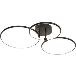 Design loftslampe sort inkl. LED 3-trins dæmpbar 3-lys - Joaniqa