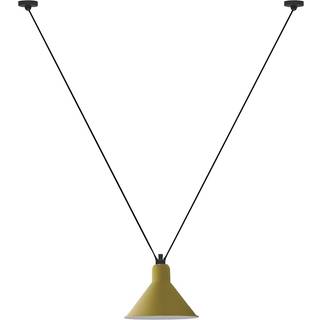 Lampe Gras NO 323 Pendel, Conic - Mat gul