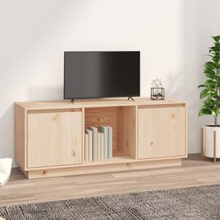 tv-bord 110,5x35x44 cm massivt fyrretræ