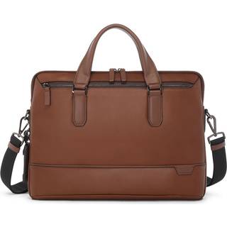 TUMI Harrison Sycamore Slim Leather Brief Cognac