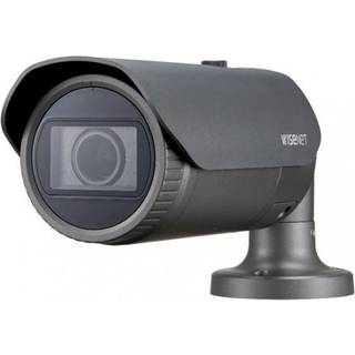 Hanwha Vision Bullet Kamera XNO-L6080R 3,2 - 10,0mm Überwachungskamera mit 2 Megapixel Auflösung. professionelle Kamera für außen - anthrazit"silber