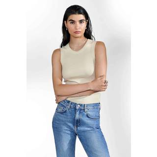 Bread and Boxers Tank Crew Neck Ribbed - Sand - Large