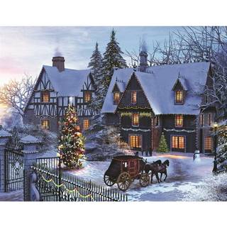 Springboks 350 stykke puslespil hjem til jul - lavet i USA