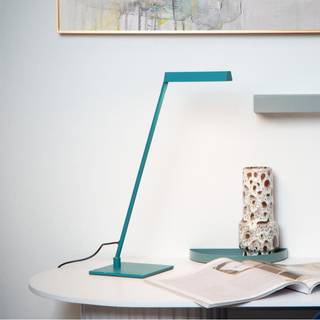 Lavale LED-bordlampe, turkis, dæmpbar, højde 42 cm